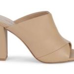 Vince Heath Leather Mule Nude Size 10 Photo 0