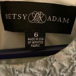 Betsy and Adam Jacquard Bell-Sleeve ice blue silver shimmer Holiday party Dress Photo 7