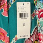 Maeve Anthropologie  Women's Bette Blue Pink Floral Silk Wrap Skirt NWT - 12 Photo 6