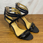 Nine West  Black Heels Ankle Strap Stiletto Evening‎ Party Shoes 6M Photo 0