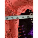 Notations  Petite Coral 3/4 Wide Sleeve Button‎ Up Floral Sheer Blouse Size PL Photo 6