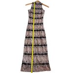 Privy Size S High Neck Lace Bodycon Maxi Dress Black Gold Special Occasion NYE Photo 9