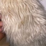 2000s vintage style indie sleaze cream faux fur vest Tan Size M Photo 9