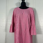 Crown & Ivy  Pink and White 3/4 Sleeve Dress Size Medium EUC Photo 2