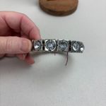 Casual Silver Bracelet with Rhinestones, chunky, summer, festival, beach, dressy Photo 5