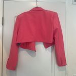 Nasty Gal NWT  Hot Pink Keep Up the Work Shoulder Pad Cropped Blazer Sz 12 Photo 5
