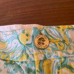 Lilly Pulitzer Women’s Lily Pulitzer Callahan Short Sz14 100% Cotton Grn/Ylw Photo 2