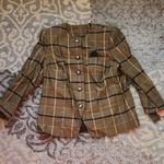 Kasper II for A.S.L. Blazer & Skirt Suit Set Plaid Brown 14 Photo 4