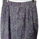 Vintage French Navy Women’s Purple Paisley Corduroy Trouser Pants Size 10 Photo 1