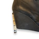 Madewell 1937 Wedge Boot Women 10 Black-ish Leather Chukka Buckle 3.5" Heel Photo 7