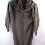 Tahari  XS Mocha Cowl Neck Wool Knit Dress Photo 0