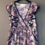 Yumi Kim Like New  Ruffle Neck Printed Dress Photo 1