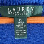 Ralph Lauren Lauren Royal Blue 100% Merino Wool V-Neck Sweater Dress NWT Size PL Photo 4