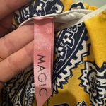 Magic  Yellow Paisley Maxi Dress Size M • Adjustable Straps • Boho Preppy Photo 8