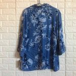 Allison Daley  indigo Blue orchid floral tie front kimono jacket Plus‎ Size OS Photo 4