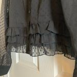 Black Ruffled Women's Top size X Photo 2