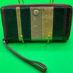 Radley London A Rare Beautiful Metallic Striped Leather Zip Wristlet Wallet Photo 0