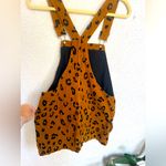 Obey EUC  Overall Dress Corduroy Animal Print Womens Size small cheetah Photo 6