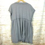 World Market Babydoll Dress Womens One Size Gray Short Sleeve Pockets Lagenlook Photo 2