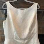 Dessy Collection Ivory Gold Bridesmaid Dress with pockets Size 18 Photo 4