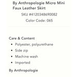 Anthropologie  Meave Micro Mini Pink Faux Leather Mini Skirt Size 10 Barbiecore Photo 8