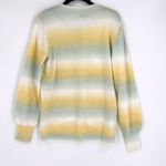 Loft Nwt  Women's Space Dye Crew Neck Pullover Sweater Yellow Green‎ Size Small Photo 3