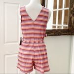 The Vanity Room  Ribbed Striped Front Button Romper Size M Photo 6