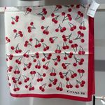 Coach  Cherry Swirl Print Silk Square Scarf cz533 Photo 0