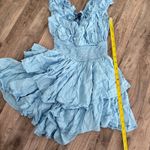 Princess Polly Coquette cottagecore blue ruffled babydoll puff sleeve romper dress Photo 4