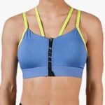 Nike  Light Blue Front Zip Indy Sports Bra Size Medium Photo 0