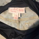 Isabel Maternity Over Belly MIDI Maternity Light Wash Jean Shorts Size 4 Blue Photo 2