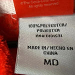 COCA COLA BEAR WOMENS SIZE MEDIUM ONE PIECE FOOTED HOODED PAJAMAS ZIP FRONT Red Photo 6