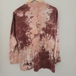 We The Free  People Womens sz XS Be Free Tie Dye LS Shirt Pink Crew Neck Cotton Photo 13