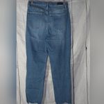 Nicole Miller  Nomad Super High Rise Straight Blue Distressed Jeans Photo 1