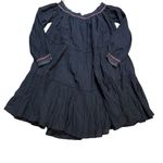 Free People  Size XSmall Embroidered Black Mini Dress/ Top Photo 3