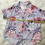 Candie's Crop Top Candie’s floral rayon top with front tie XS NWT Photo 4