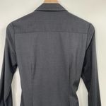 J. McLaughlin Tie Waist Mini Shirtdress Charcoal Gray Long Sleeve Twill Womens XS Photo 4