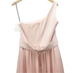 NWT Vera Wang White Dress One Shoulder Blush Pink Satin Formal Gown Size 10 NEW Photo 5