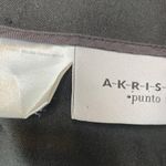 Akris Punto Wool Trousers High Rise Straight Leg Pleated Leather Belt Size 12 Photo 6