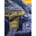 Willi Smith  Blue Lace Cardigan Bow Romantic Cottagecore Boho Top Size Large Photo 5