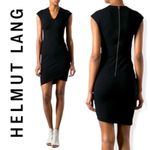 Helmut Lang $595  asymmetrical hem little black dress M Photo 1