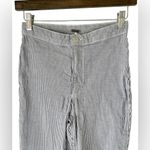 Free People Skinny Jeans Jeggings Blue Railroad ivory pinstripe stretch pant Photo 4