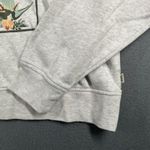 Vans  Off The Wall Womens Large Gray Floral Cropped Graphic Hoodie Sweatshirt Photo 5