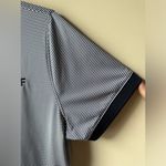 FootJoy  NBC Golf Polo Women's Size L Dark Blue White Stripe Short Sleeve Shirt Photo 4