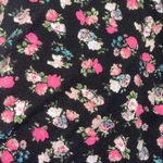 Wallflower Pink and Black floral dress short sleeves partial open back skater Size M Photo 2