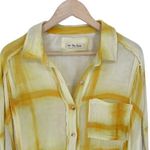 We The Free We‎ The Free Womens Washed Away Windowpane Tie Dye Button Up Shirt Yellow Small Photo 2