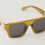 Free People NWT Summer Daze Aviator Sunglasses in Green Photo 2