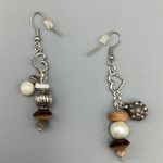 Handmade Pearl Earthtone Earrings  Photo 0