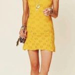 Free People Yellow Daisy Godet Lace Slip Dress Size XS Photo 1