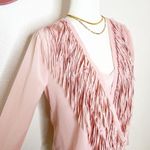 Yoana Baraschi  NWT Pink Fringe Top S Photo 3